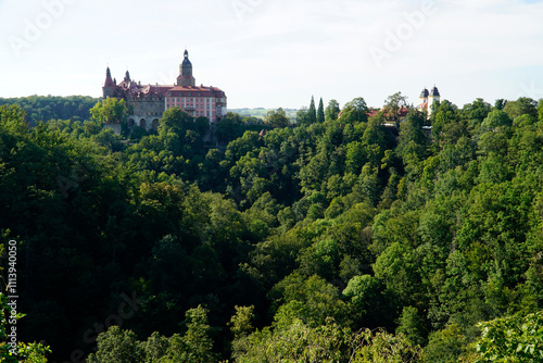 Ksiaz Castle - view from nearby hill - Walbrzych, Poland