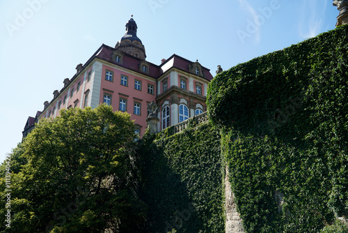 Ksiaz Castle - view from the tarrace with garden - Walbrzych, Poland photo