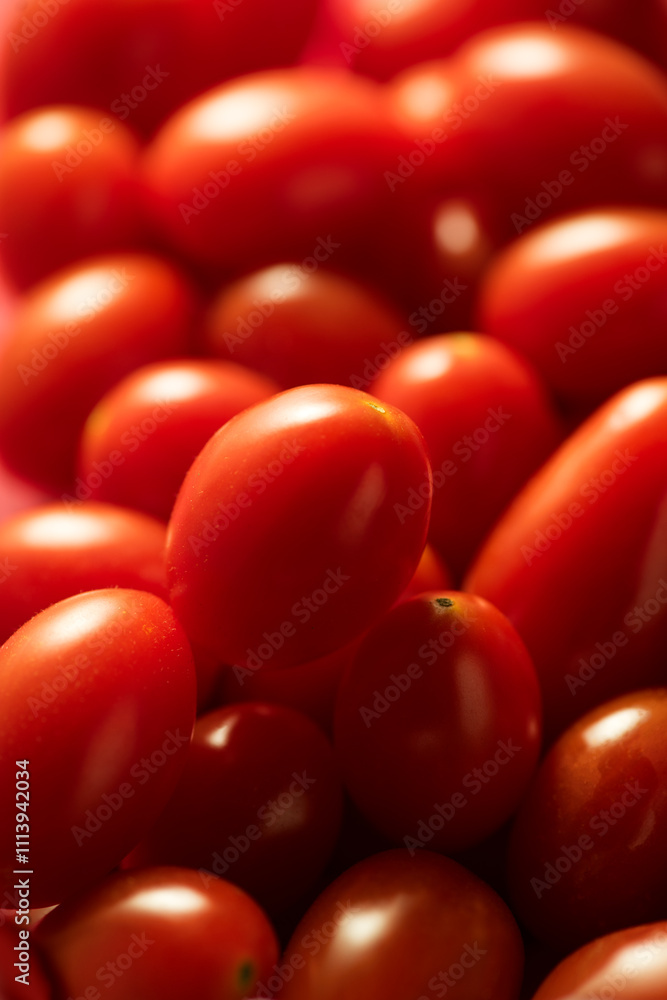 Tomato background. Cherry tomatoes Fresh Ripe natural little tomatoes close-up, backdrop. Organic tomato Macro shot. Garden, Gardening concept. Ketchup, pasta, sauce ingredient. Vertical. Top view Tomato background. Cherry tomatoes Fresh Ripe natural little tomatoes close-up, backdrop. Organic tomato Macro shot. Garden, Gardening concept. Ketchup, pasta, sauce ingredient. Vertical. Top view