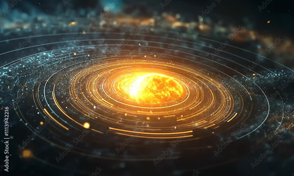 A vibrant cosmic scene depicting swirling galaxies and glowing stars in a vast universe. A vibrant cosmic scene depicting swirling galaxies and glowing stars in a vast universe.