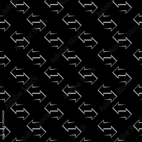 Transfer arrows, Refund money icon isolated seamless pattern on black background