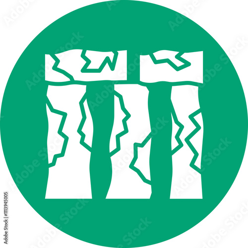 Stonehenge glyph circle icon