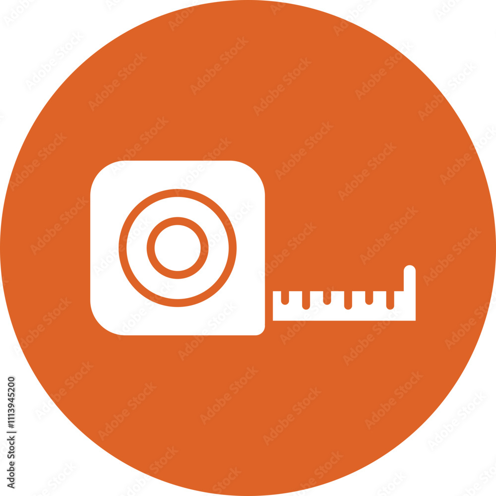 Tape glyph circle icon