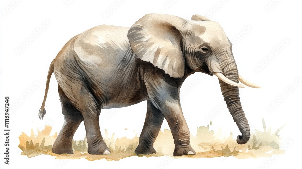 Fototapeta premium Elephant Watercolor Illustration