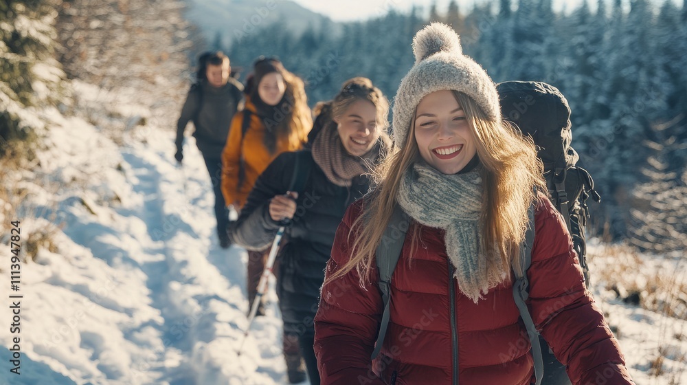 Obraz premium Life in winter, snow