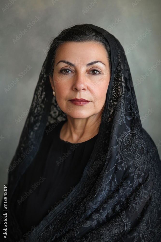 Close-up shot portrait of a middle-aged portuguese woman Close-up shot portrait of a middle-aged portuguese woman