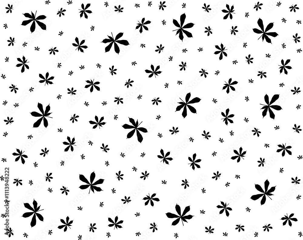 Seamless pattern with black silhouettes of marijuana leaf Seamless pattern with black silhouettes of marijuana leaf