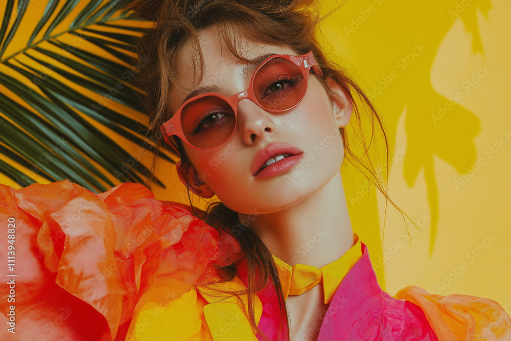 Vibrant magazine cover style model with modern & elegant look, useful for modern magazine cover model Vibrant magazine cover style model with modern & elegant look, useful for modern magazine cover model