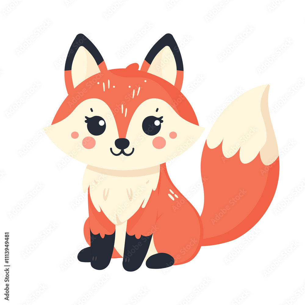 red fox cartoon isolated on transparent background red fox cartoon isolated on transparent background