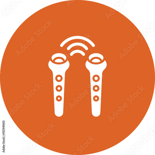 VR Sensors glyph circle icon