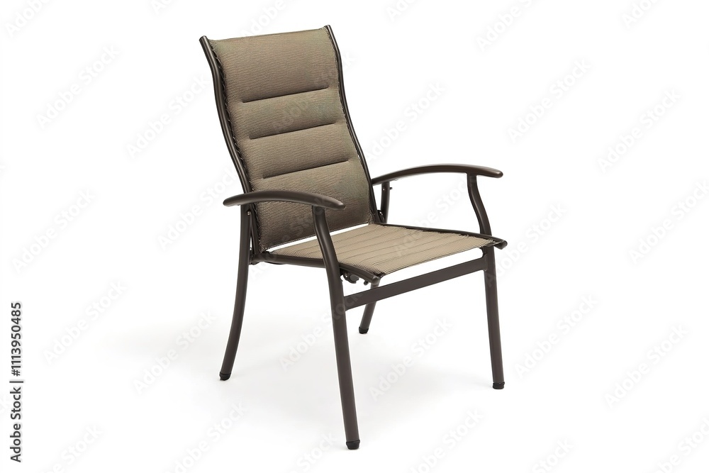 Brown patio chair on white Brown patio chair on white
