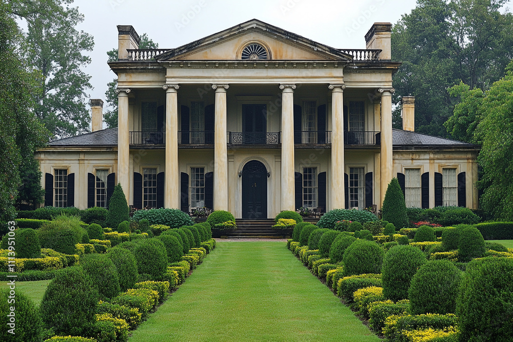Elegant Colonial Mansion with Formal Gardens Elegant Colonial Mansion with Formal Gardens