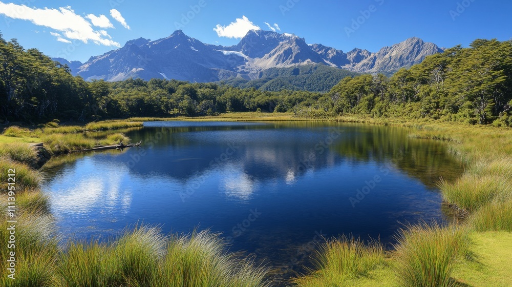 Majestic Mountain Lake Landscape Majestic Mountain Lake Landscape