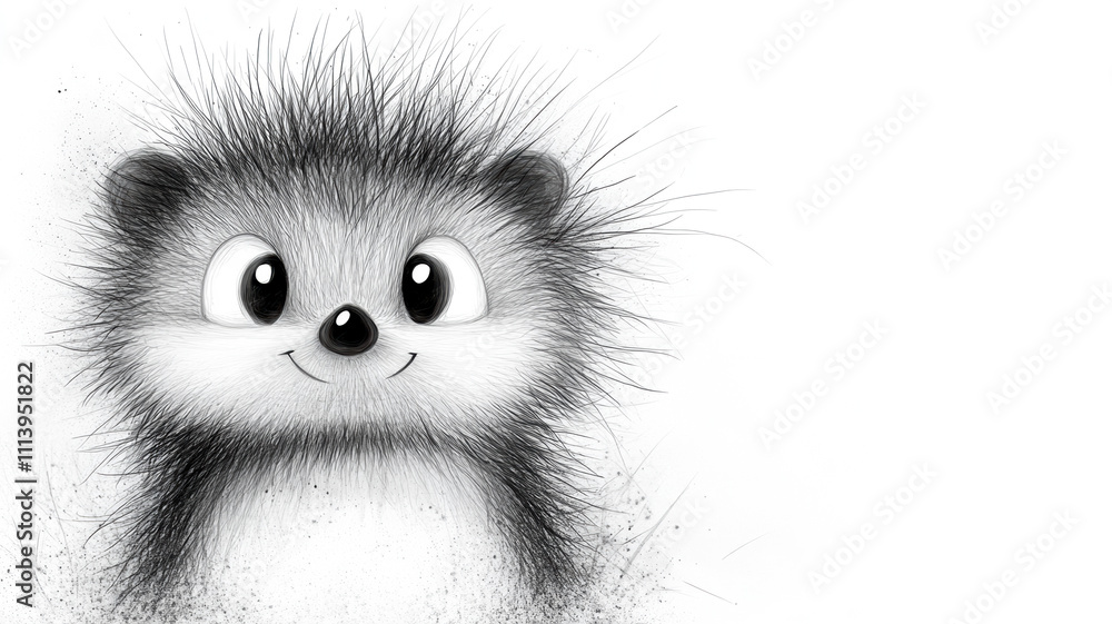 A whimsical, hand-drawn cartoon illustration of an adorable baby hedgehog, depicted in a minimalistic style with soft, simple lines and a charming, playful expression. A whimsical, hand-drawn cartoon illustration of an adorable baby hedgehog, depicted in a minimalistic style with soft, simple lines and a charming, playful expression.