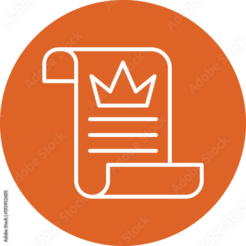 Royal Decree line circle icon