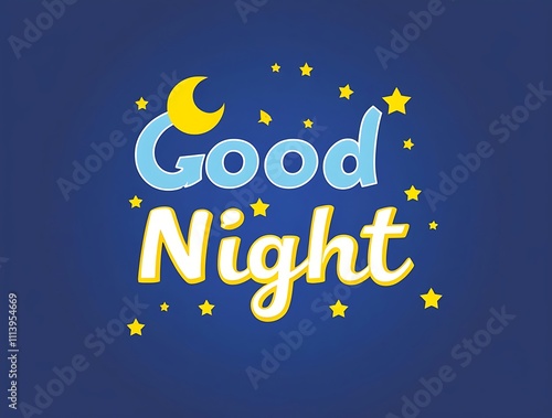 Good Night Wishes With Stars And Moon