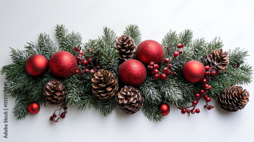 Christmas Tree Decorations with Red and White Ornaments Christmas Tree Decorations with Red and White Ornaments