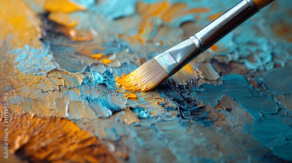 close up of a paintbrush close up of a paintbrush