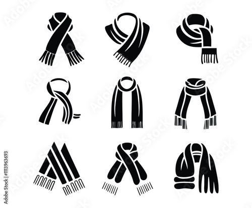 Winter Accessories Silhouettes