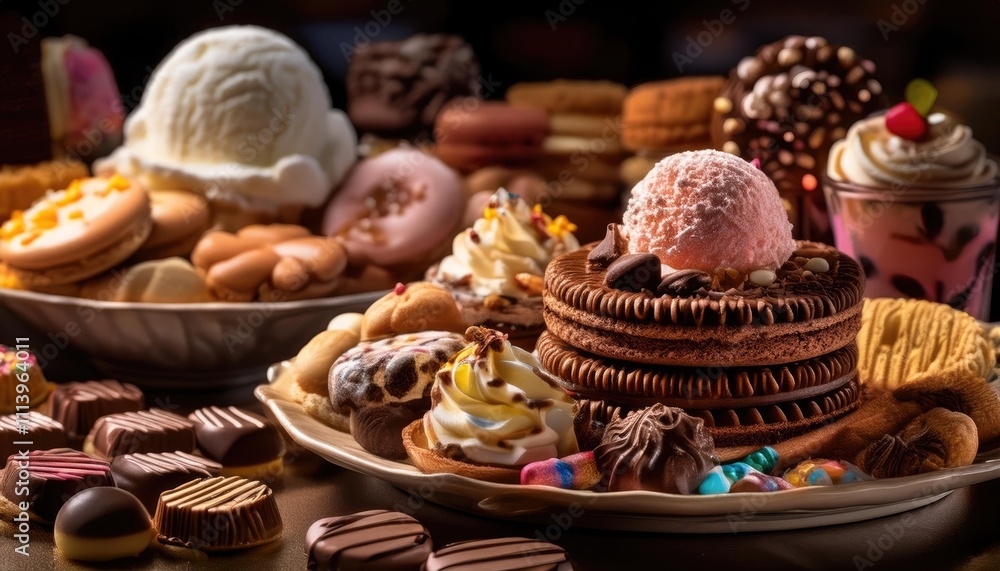 Desserts – cakes, cookies, ice cream, sweets Desserts – cakes, cookies, ice cream, sweets