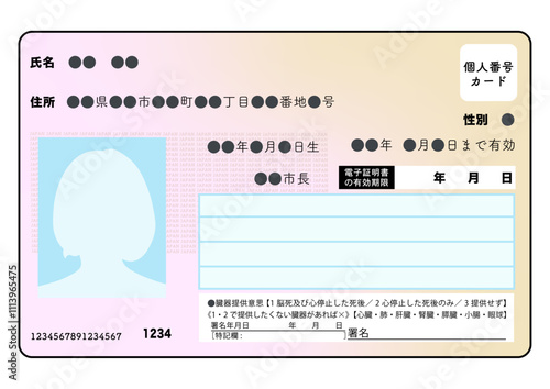 マイナンバーカード・表面