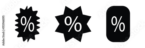 Discount icon, Percentage, finance percent offer tag, Shopping Sale label, Black Friday coupon, promotion commission icons button, vector, sign, symbol, logo, illustration