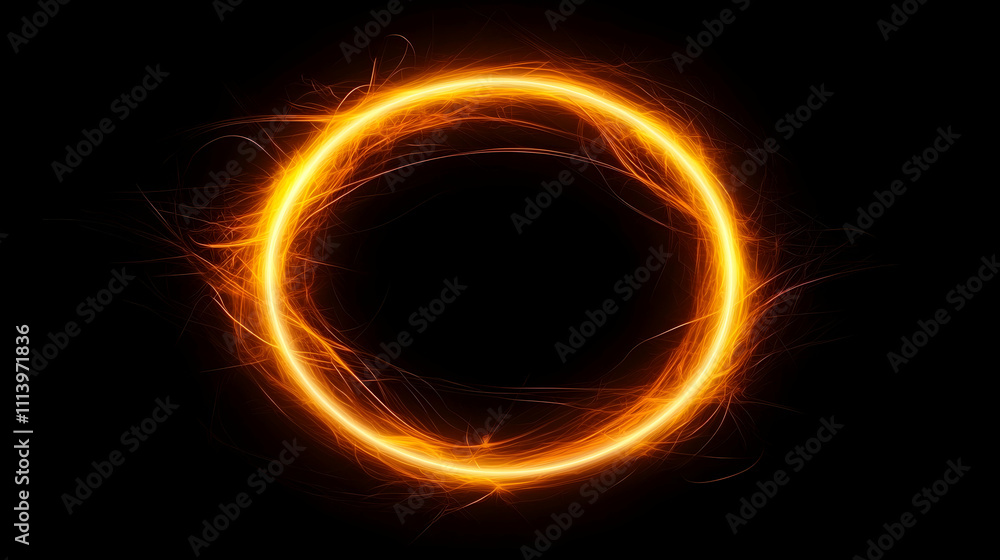 Fiery orange ring of light, glowing embers, dark background, abstract energy, cosmic circle, bright halo, fiery circle, mystical aura. Fiery orange ring of light, glowing embers, dark background, abstract energy, cosmic circle, bright halo, fiery circle, mystical aura.