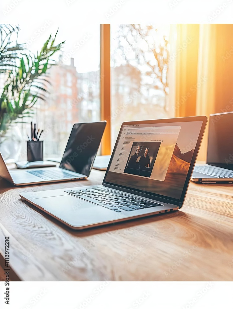 A team of diverse programmers conducting a virtual meeting A team of diverse programmers conducting a virtual meeting