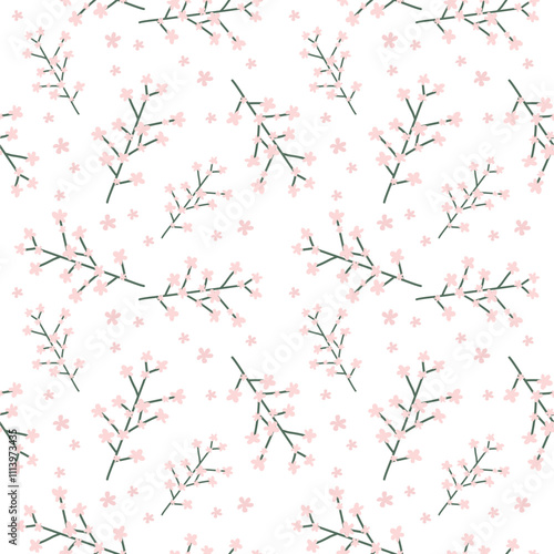 cherry blossom seamless pattern background