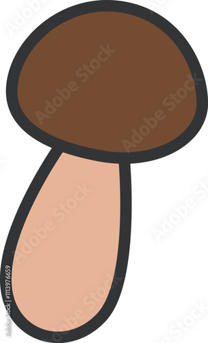 カラーキノコ類単品アイコン　きのこ