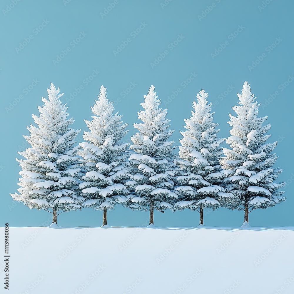 Snow-covered evergreens winter landscape nature scene serene environment outdoor viewpoint tranquil concept Snow-covered evergreens winter landscape nature scene serene environment outdoor viewpoint tranquil concept