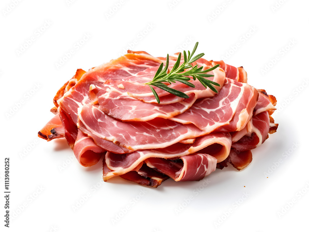 Smoked ham meat on isolated white background
Smoked ham meat on isolated white background