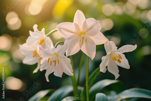 Dogtooth violet a lily family plant with lilac flowers and ovate leaves blooms in late winter or early spring scientific name Erythronium dens canis photo