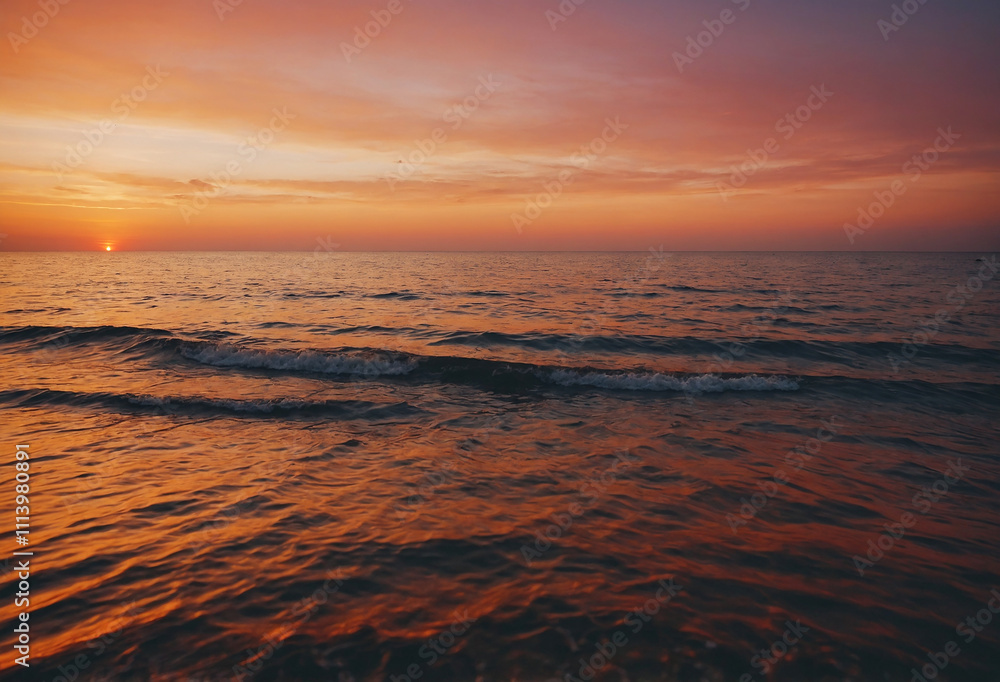 Obraz premium vibrant ombre gradient transitioning between warm sunset tones.