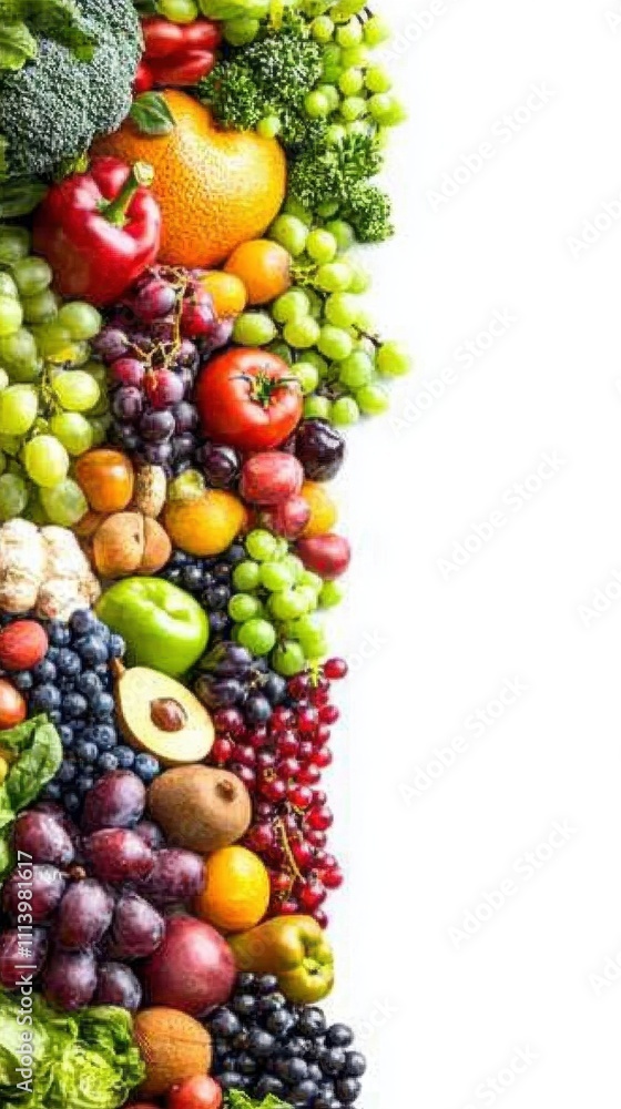 Vibrant and Diverse Assortment of Fresh Fruits and Vegetables Vibrant and Diverse Assortment of Fresh Fruits and Vegetables