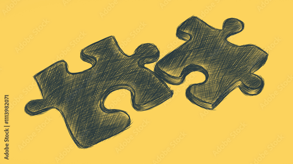 Fototapeta premium teamwork and partnership concept. puzzle pieces