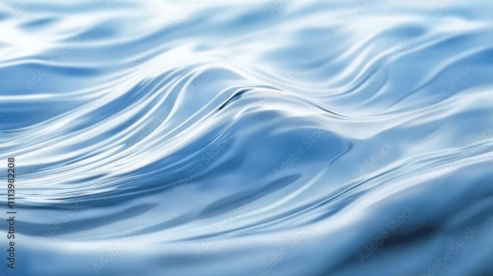 Soft Flowing White Waves Gently Curving Across a Mesmerizing Blue Background Soft Flowing White Waves Gently Curving Across a Mesmerizing Blue Background