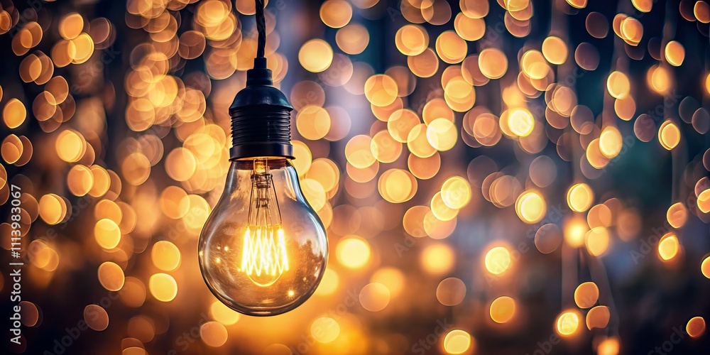 Silhouette of a Hanging Light Bulb Against a Warm Bokeh Background with Soft Focus, Perfect for Capturing the Essence of Ambiance and Serenity in Photography Silhouette of a Hanging Light Bulb Against a Warm Bokeh Background with Soft Focus, Perfect for Capturing the Essence of Ambiance and Serenity in Photography