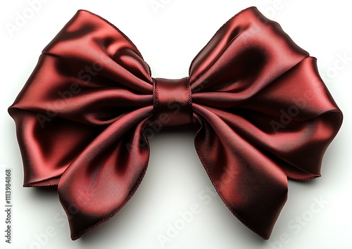 Red Bow on a Clean White Background.
