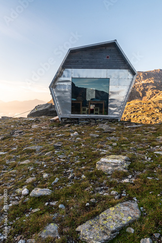 Obraz na płótnie Bivacco Annibale near Colle Clapier in Cottian Alps on italian-french borderland