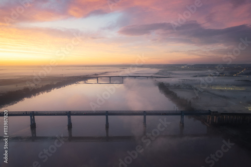 Lever de soleil sur la Garonne