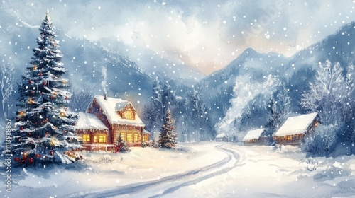 Idyllic Winter Wonderland Scene