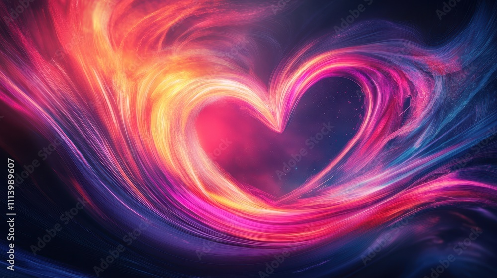 Obraz premium The Heart of Colorful Emotions
