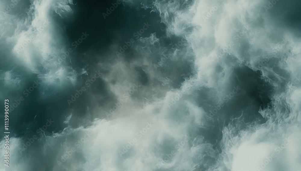 Abstract teal and white smoky cloudscape, ethereal textured background ideal for design projects and website banners. Abstract teal and white smoky cloudscape, ethereal textured background ideal for design projects and website banners.