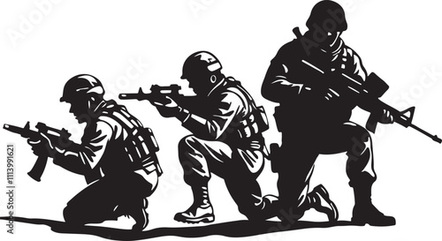 silhouette of Warrior Legion Vector Troop.