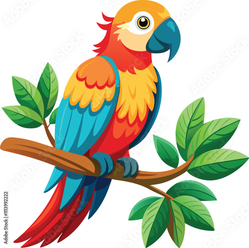 parrot on a branch of a tree