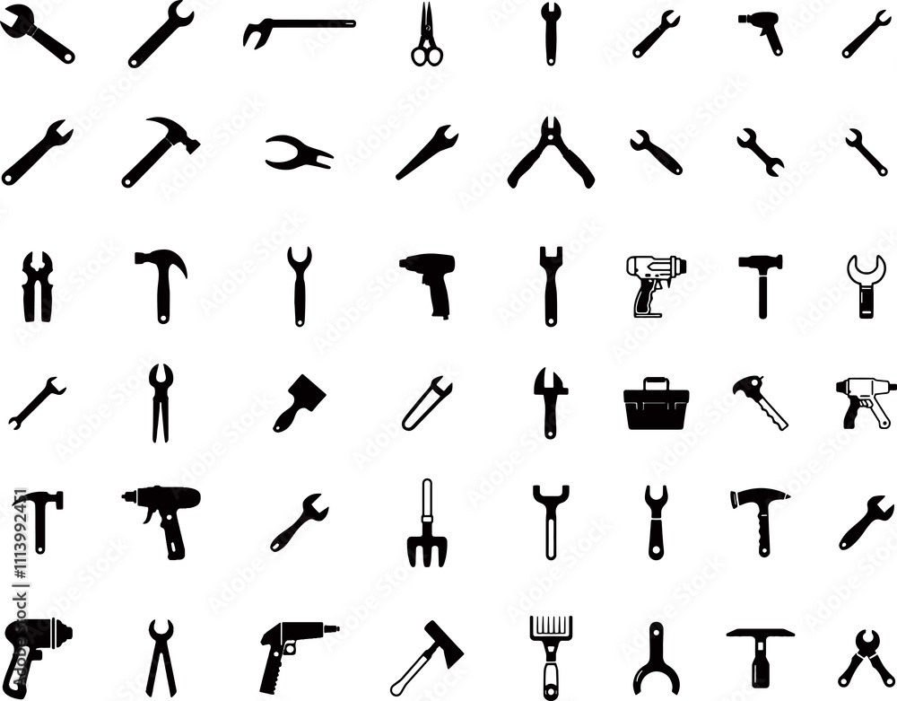 Set of repairing tools icon Set of repairing tools icon