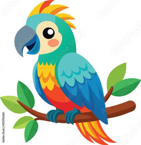 parrot on a branch of a tree
