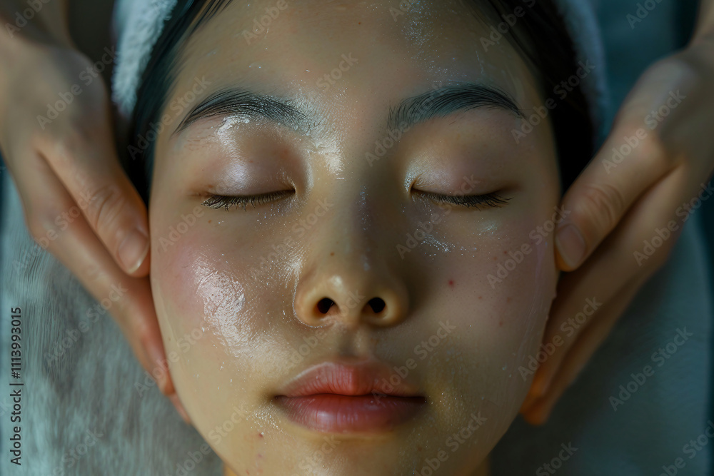 Relaxing and soothing massage on bed in luxury spa salon generative ai Relaxing and soothing massage on bed in luxury spa salon generative ai