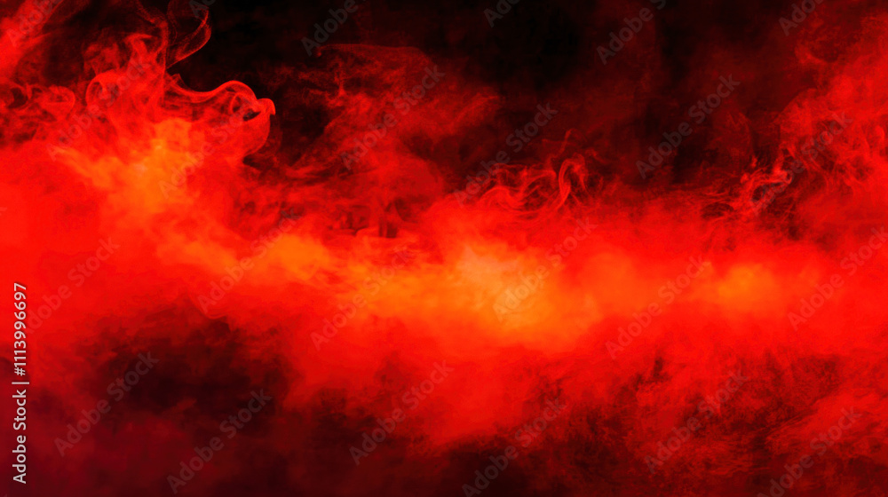Red Smoke on Black Background, Dramatic and Mysterious Fog Effect Red Smoke on Black Background, Dramatic and Mysterious Fog Effect